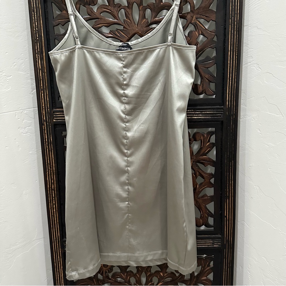 Bebe Geometric Patterned Sequined Slip Dress - Picture 14 of 15